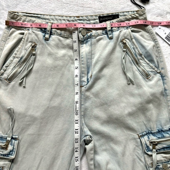 BLANK NYC Franklin Rib Cage Light Blue Jeans with Oversized Cargo Pockets--28 - Picture 14 of 15